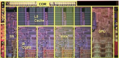 Фото кристалла Sandy Bridge